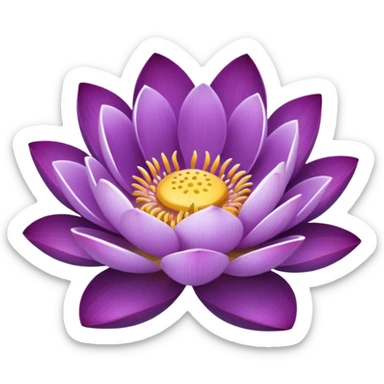 purple flower like a lotus sticker