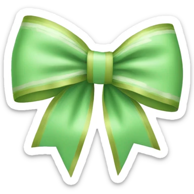 Light green bow sticker