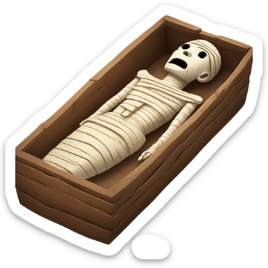  mummy in coffin egypt sticker