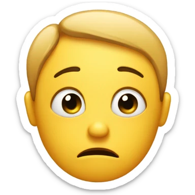 Emojis with a very sad face in depression sticker