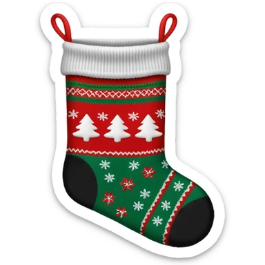 christmas sweater black stocking sticker