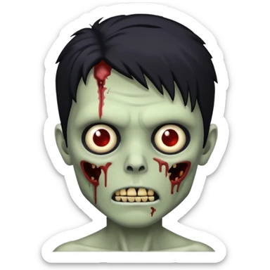 🧟‍♂️ with black scene hair and a little more human looking sticker