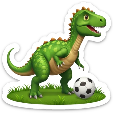 Futbol oynayan dinozor  sticker