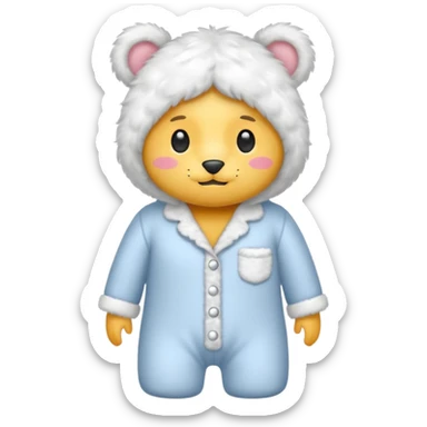 fluffy pyjamas sticker