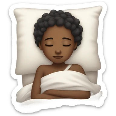 Black girl sleeping comfortably  sticker