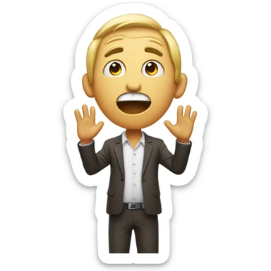 Emoji that is shrugging sticker