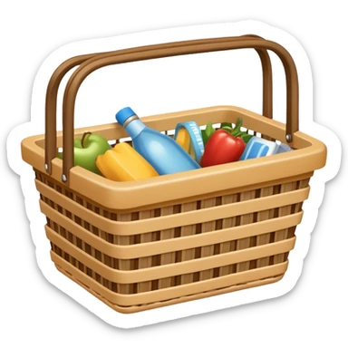 shopping basket sticker