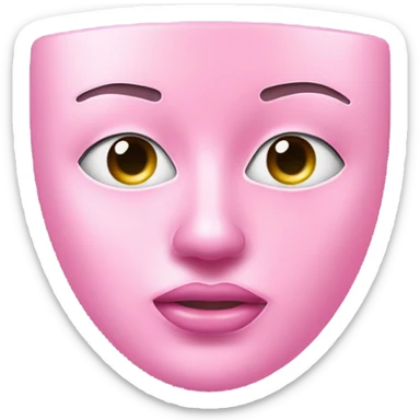 Moisturizing hydrogel face mask pink with slits for eyes, lips and nose  sticker