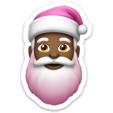 Pink Santa claus sticker