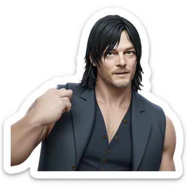 outdoor portrait of stylish man sticker