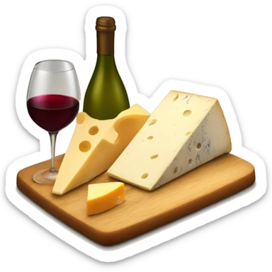 Wine and cheese board italian style sticker