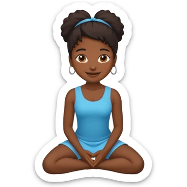Black girl on her knees sticker