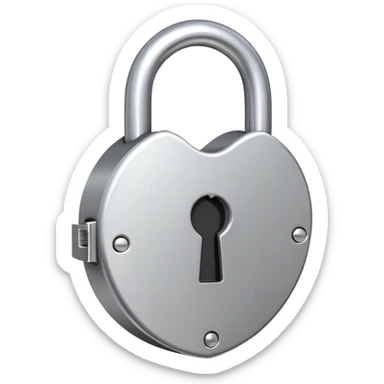 padlock with a keyhole, symbolizing 'locked in' sticker