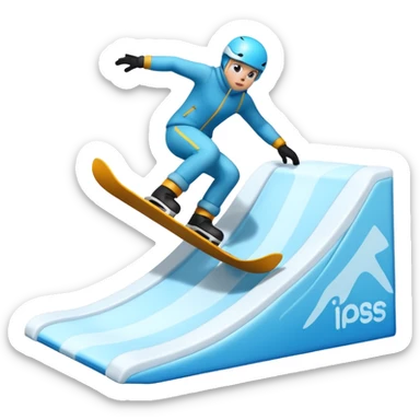 snow slope freestyle park kicker sticker