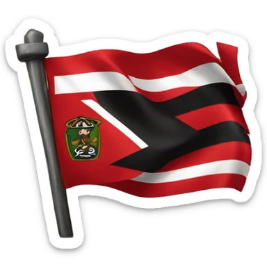 Flamengo com bandeira  sticker