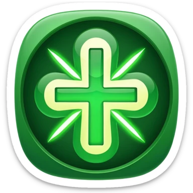 discord emoji's for a sword, shield, and a healing icon in the same style. Make it 3 separate emojis sticker
