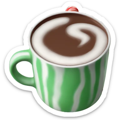 Peppermint hot chocolate peppermint on the rim sticker