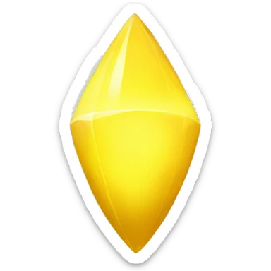 a glowing pure yellow space artifact sticker