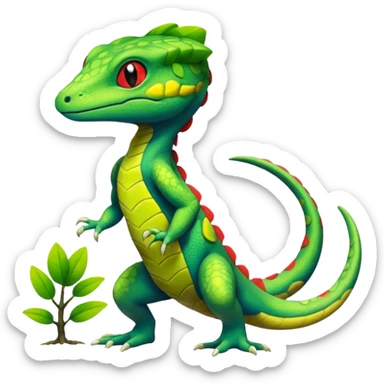 Genesect-Salandit-Gecko-Treecko-Kecleon-Fakémon-Pokémon-hybrid-creature (full body)  sticker