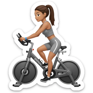 girl biking in soulcycle class  sticker