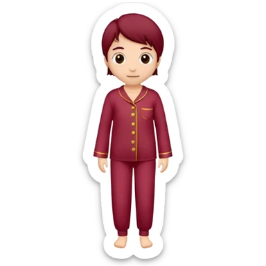 burgundy pajamas sticker