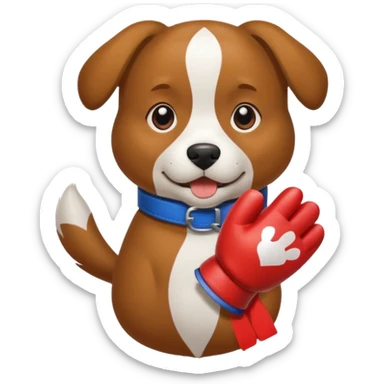 dackel mit boxhandschuhen sticker