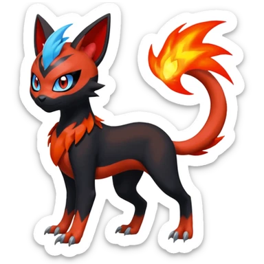Meloetta-Litten-Guilmon-Darkrai-Pokémon-Fakémon-fusion-hybrid-creature sticker