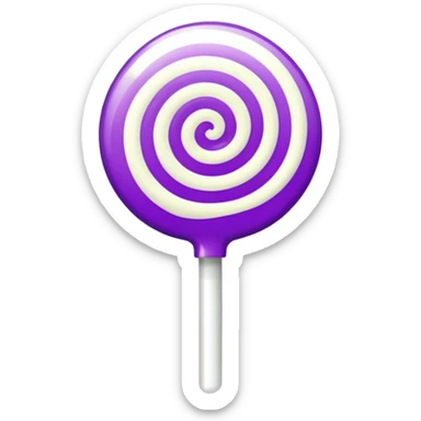 lolipop luminous purple and white sticker