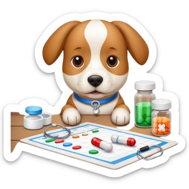 dog Medication Schedule sticker