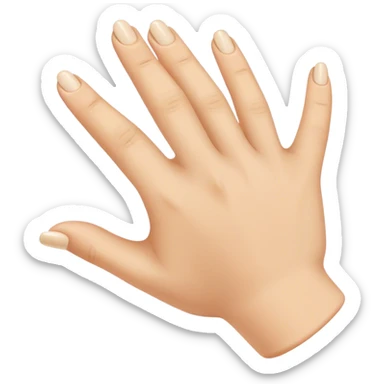 hand with ring finger and thumb connected sticker
