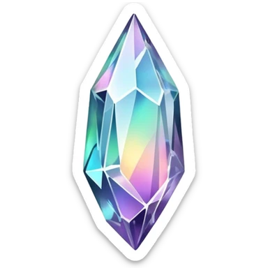 iridescent nebula crystal shard sticker