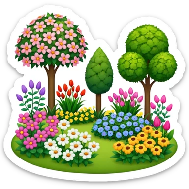 garden full of flower   sticker