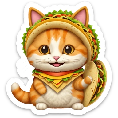 cat taco sticker