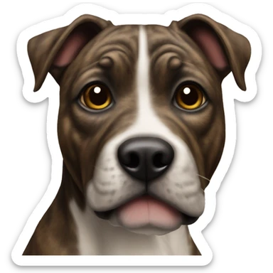 Brindle Stafford terrier  sticker