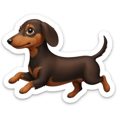 Dachshund dog escaping sticker