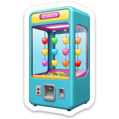 give me an arcade game claw machine sticker