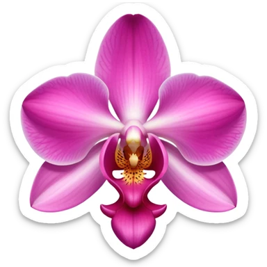 Baby pink orchid flower  sticker