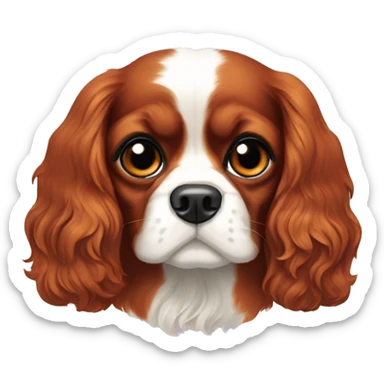ruby cavalier king charles spaniel sticker