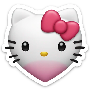 hello kitty heart sticker