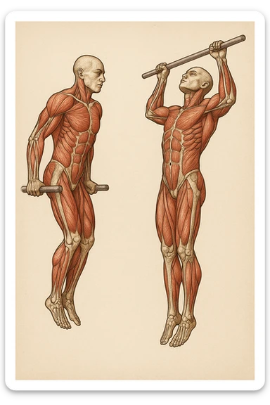 Soggetto con leve sfavorevoli per fare DIp e Trazioni sticker