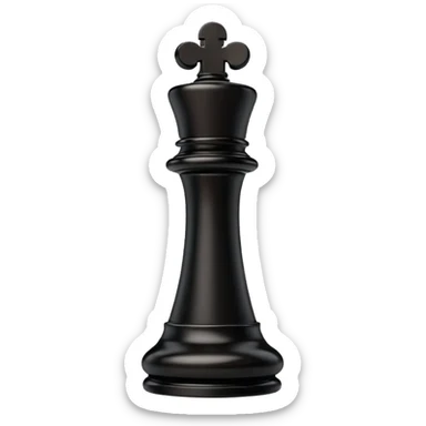 black chess pieces, rook piece sticker