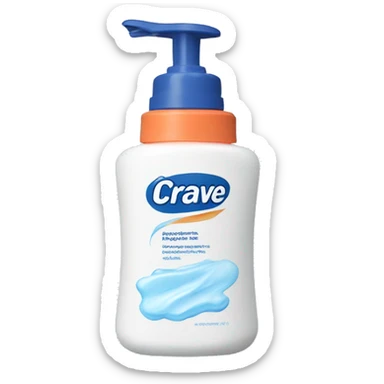 cerave washing foam bottle sticker