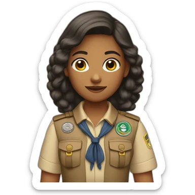 Scout girl sticker