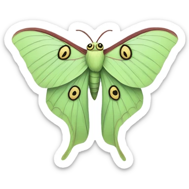 Luna moth  sticker