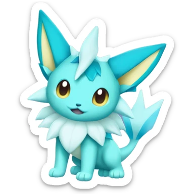Kawaii Vaporeon-Glaceon-Pokémon full body sticker