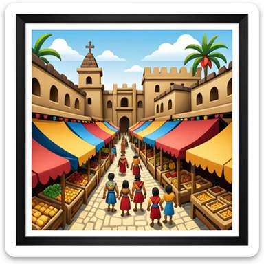 aztec medieval market sticker