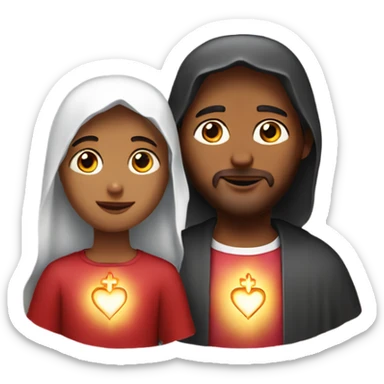 Sacred Hearts of Jesus and Mary sticker
