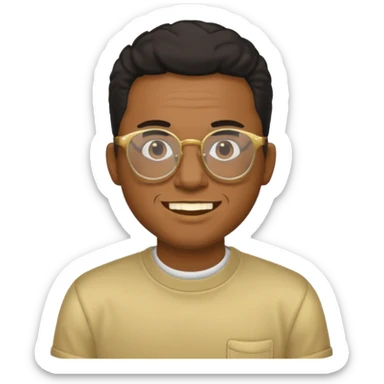 A gangster black cool rapper with cool shirt Glasses gold teeth  sticker