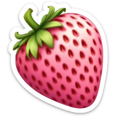 Pink strawberry sticker