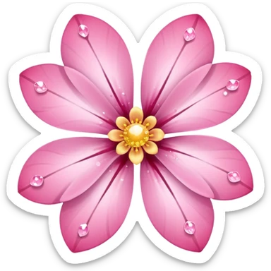 sakura flower with sparkles sticker